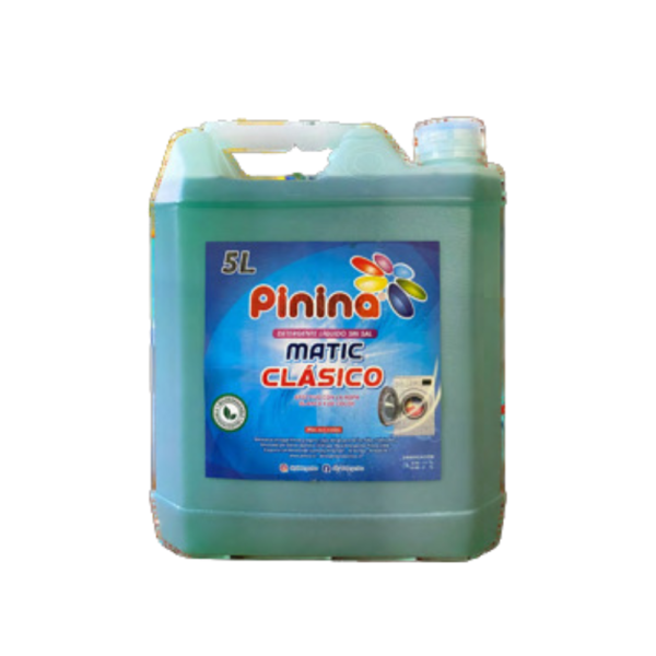 Detergente Pinina Clásico Deluxe verde 5 Litros