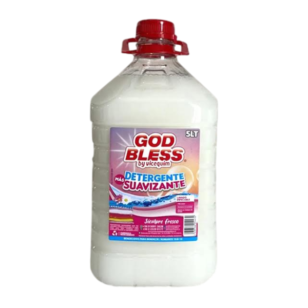 Detergente con Suavizante God Bless Blanco 5 Litros