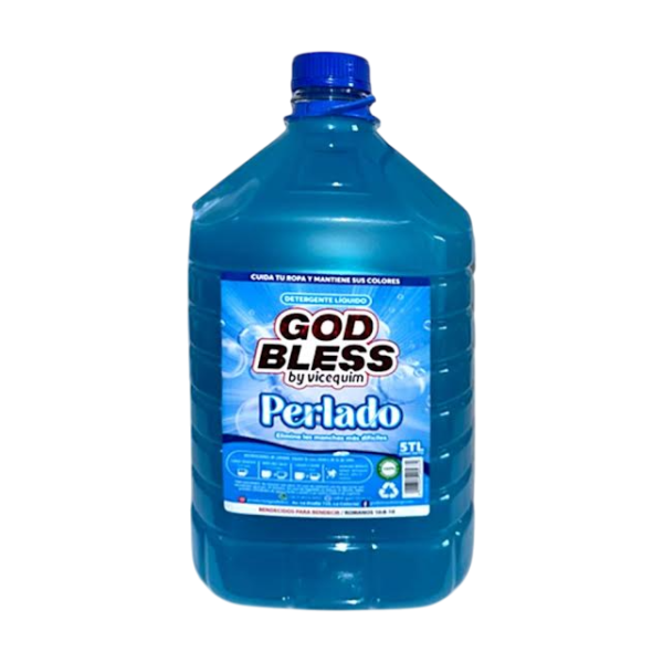Detergente God Bless Perlado Celeste 5 Litros